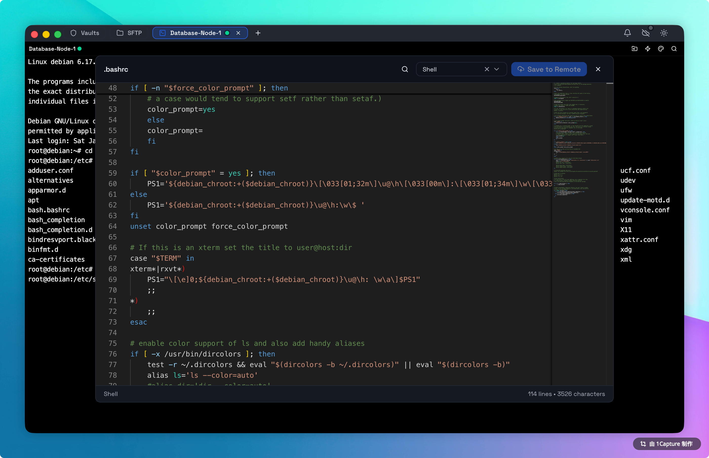 Built-in Text Editor